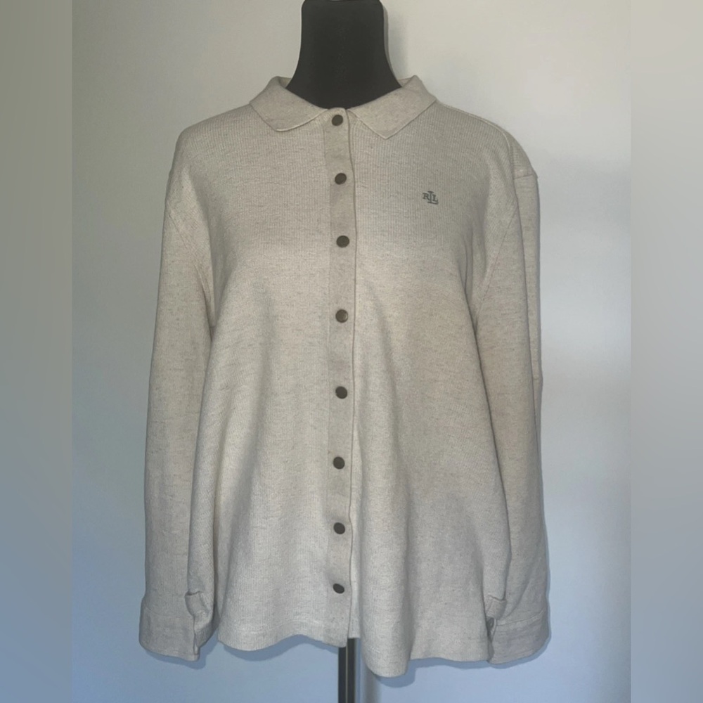 Ralph Lauren Cream Button-Up Top